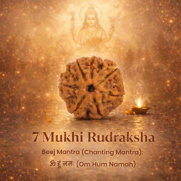 Kashi Siddh Nepal Origin 7 Mukhi Rudraksha - 17mm to 22mm