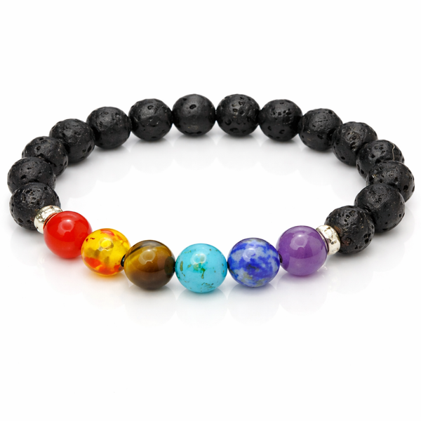THE REAL 7 CHAKRA CRYSTAL WITH LAVA STONES