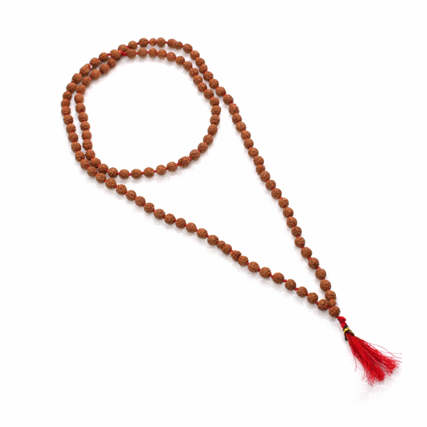 5 Mukhi Rudraksha Mala - 7mm, 108+1 beads