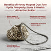 Money Magnet Duo: Raw Pyrite Prosperity Stone FREE Wealth Attraction Anklet