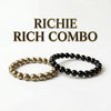 Richie Rich Combo (Pyrite bracelet + Black Obsidian Bracelet)