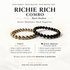 Richie Rich Combo (Pyrite bracelet + Black Obsidian Bracelet)