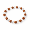 5 Mukhi Rudraksha Bracelet With White Crystals